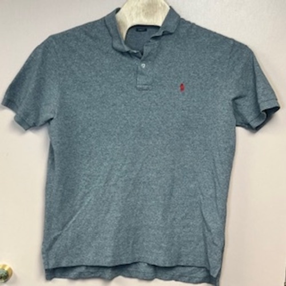 Polo Ralph Lauren Classic Fit Mens Gray Heathered Short Sleeve Polo Shirt XL